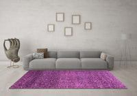 Machine Washable Abstract Purple Modern Rug, wshabs3059pur