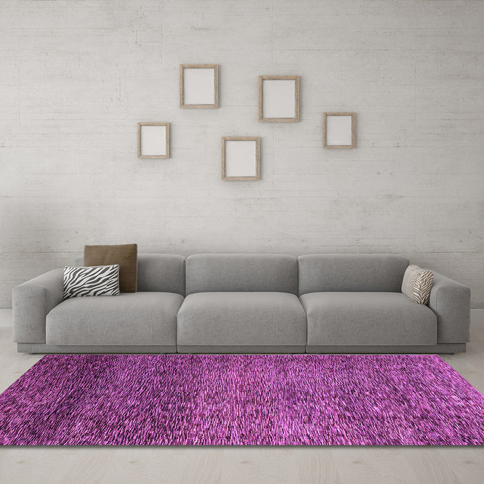 Machine Washable Abstract Purple Modern Area Rugs in a Living Room, wshabs3059pur