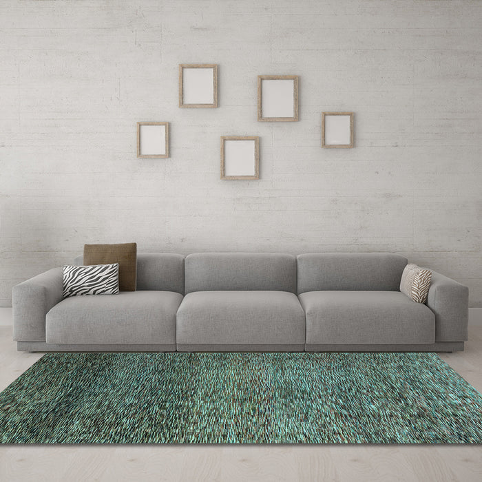 Machine Washable Abstract Light Blue Modern Rug in a Living Room, wshabs3059lblu