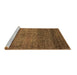 Sideview of Machine Washable Abstract Brown Modern Rug, wshabs3059brn