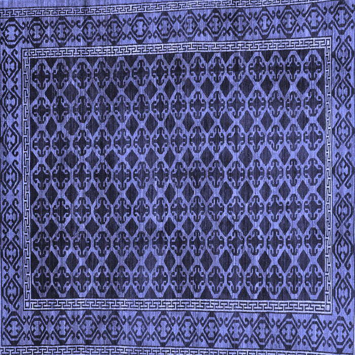 Square Southwestern Blue Country Rug, abs305blu