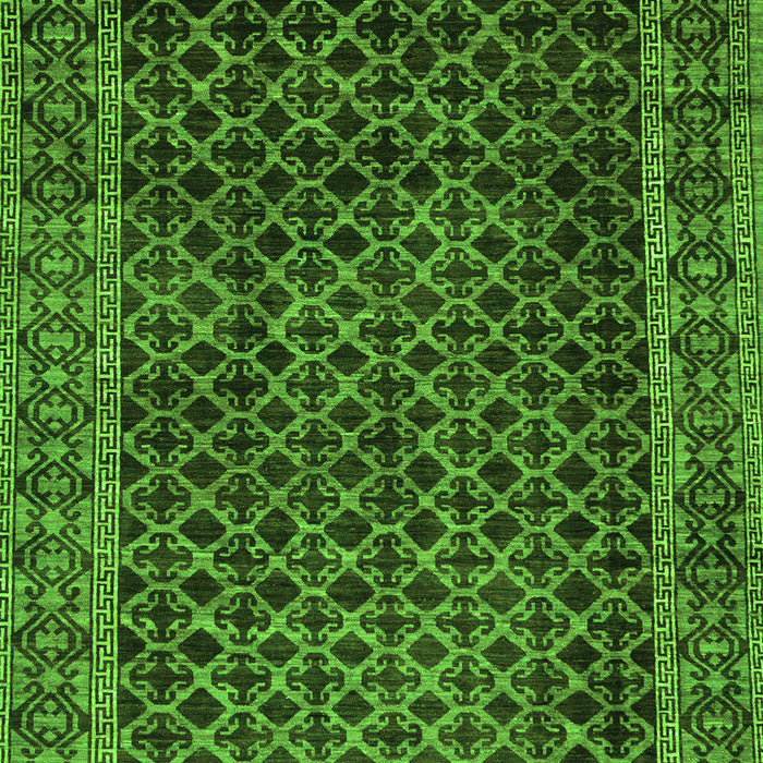 Machine Washable Southwestern Green Country Area Rugs, wshabs305grn
