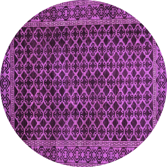 Round Southwestern Purple Country Rug, abs305pur