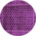 Round Southwestern Purple Country Rug, abs305pur