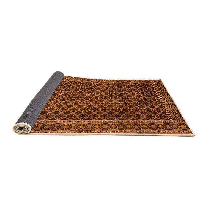 Sideview of Southwestern Orange Country Rug, abs305org