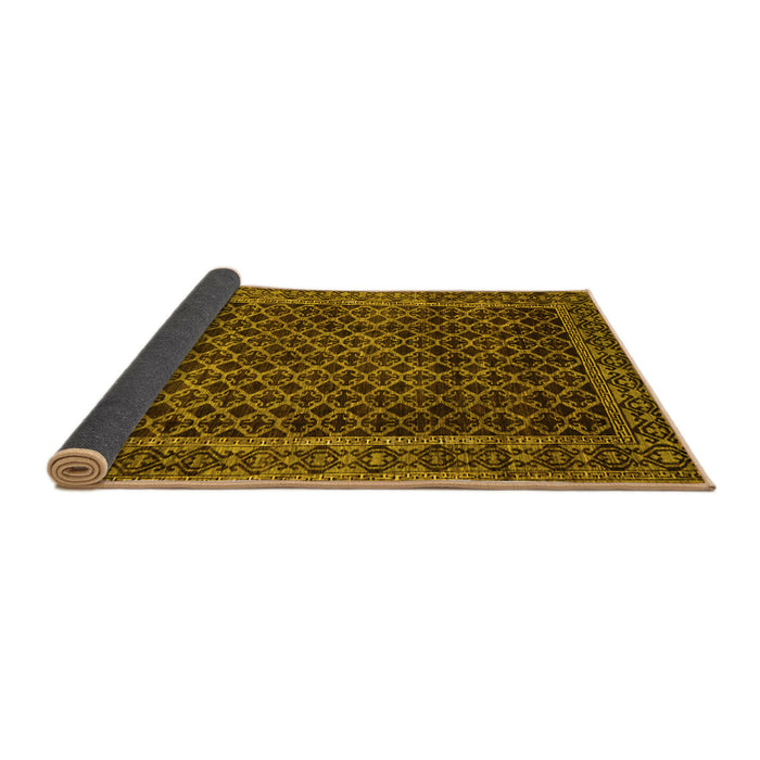 Sideview of Southwestern Yellow Country Rug, abs305yw