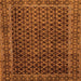 Square Machine Washable Southwestern Orange Country Area Rugs, wshabs305org