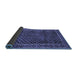 Sideview of Southwestern Blue Country Rug, abs305blu