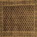 Square Southwestern Brown Country Rug, abs305brn