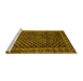 Sideview of Machine Washable Southwestern Yellow Country Rug, wshabs305yw