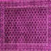 Square Machine Washable Southwestern Pink Country Rug, wshabs305pnk