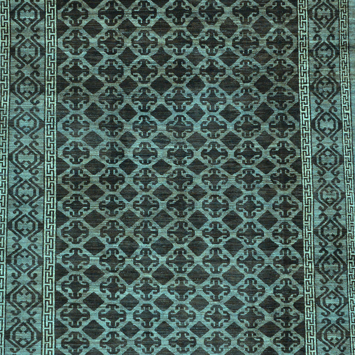 Machine Washable Southwestern Light Blue Country Rug, wshabs305lblu