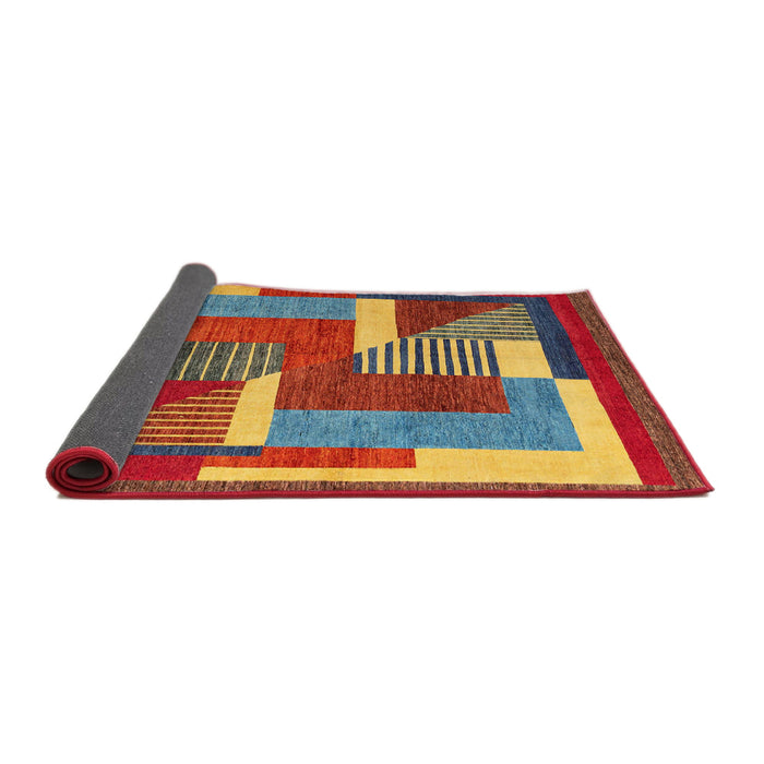 Sideview of Abstract Red Modern Rug, abs3060