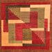 Square Abstract Orange Modern Rug, abs3060org