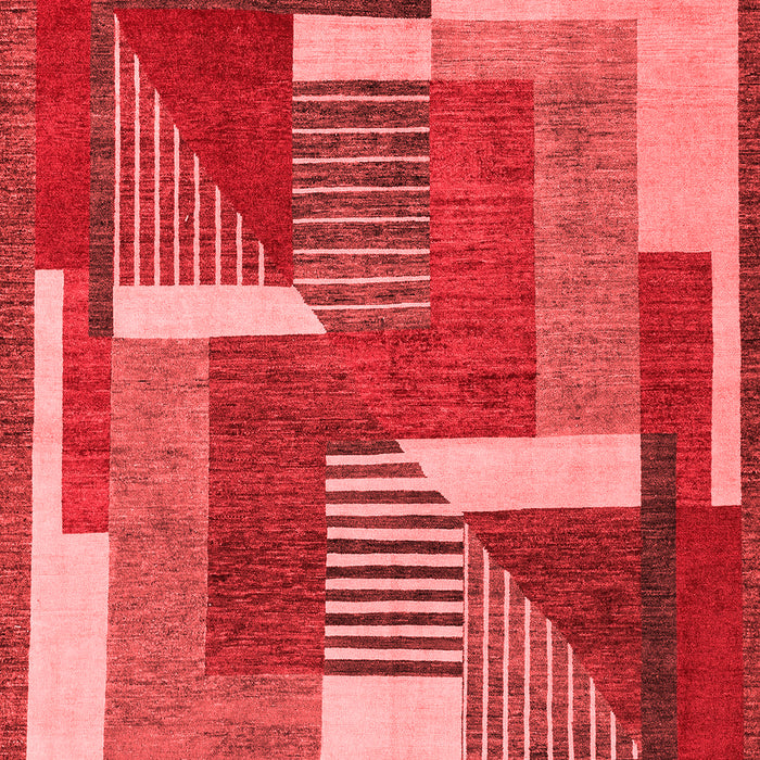 Machine Washable Abstract Red Modern Rug, wshabs3060red