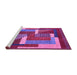 Sideview of Machine Washable Abstract Purple Modern Area Rugs, wshabs3060pur