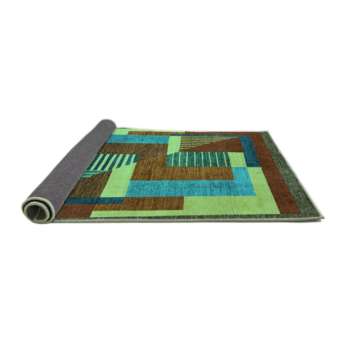 Sideview of Abstract Turquoise Modern Rug, abs3060turq
