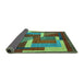 Sideview of Abstract Turquoise Modern Rug, abs3060turq