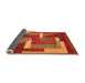 Sideview of Abstract Orange Modern Rug, abs3060org