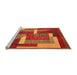 Sideview of Machine Washable Abstract Orange Modern Area Rugs, wshabs3060org