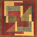 Square Abstract Brown Modern Rug, abs3060brn