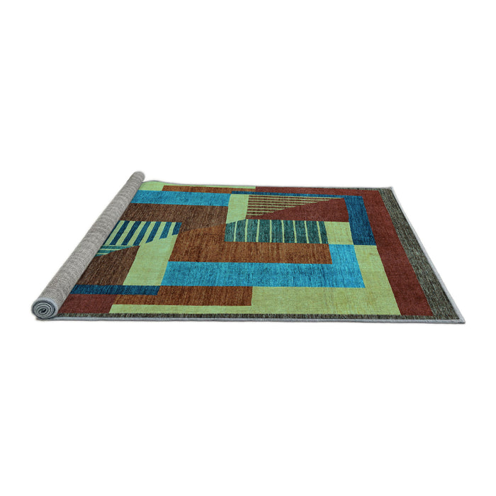Sideview of Machine Washable Abstract Light Blue Modern Rug, wshabs3060lblu