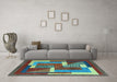 Machine Washable Abstract Light Blue Modern Rug in a Living Room, wshabs3060lblu