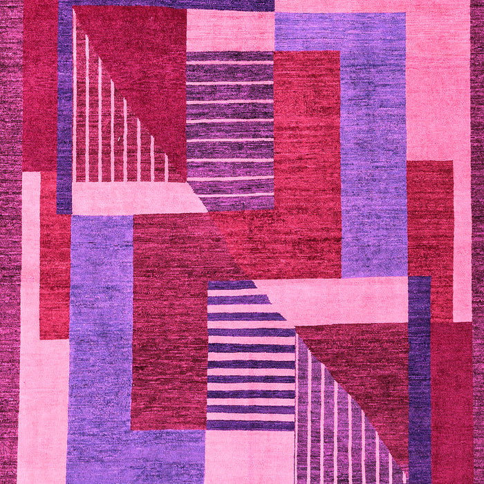 Machine Washable Abstract Pink Modern Rug, wshabs3060pnk