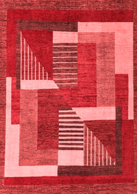 Abstract Red Modern Rug, abs3060red