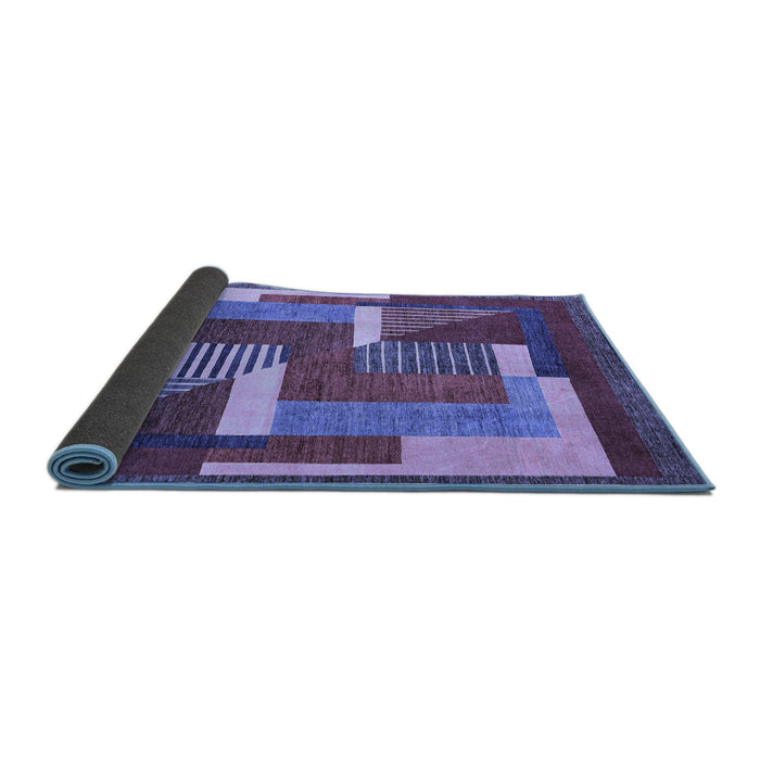 Sideview of Abstract Blue Modern Rug, abs3060blu