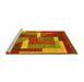 Sideview of Machine Washable Abstract Yellow Modern Rug, wshabs3060yw