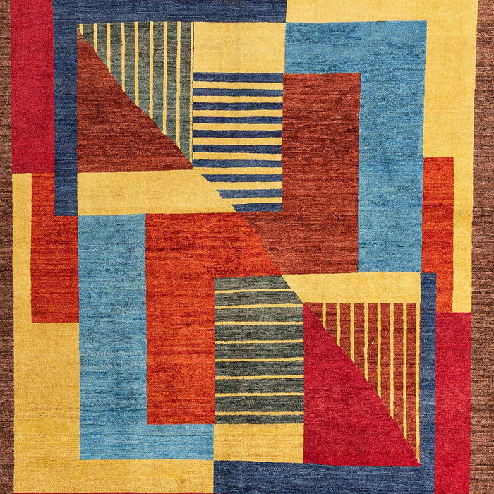 Abstract Red Modern Rug, abs3060