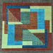 Square Abstract Light Blue Modern Rug, abs3060lblu