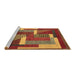 Sideview of Machine Washable Abstract Brown Modern Rug, wshabs3060brn