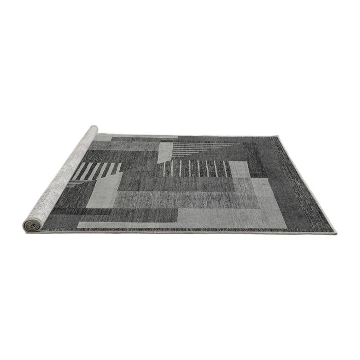 Sideview of Machine Washable Abstract Gray Modern Rug, wshabs3060gry