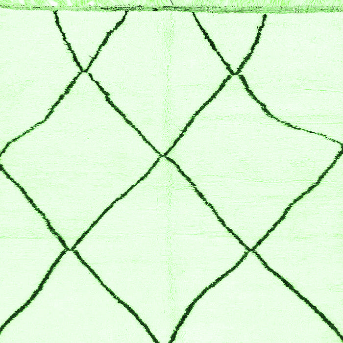 Square Solid Green Modern Rug, abs3061grn