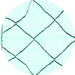 Round Solid Turquoise Modern Rug, abs3061turq