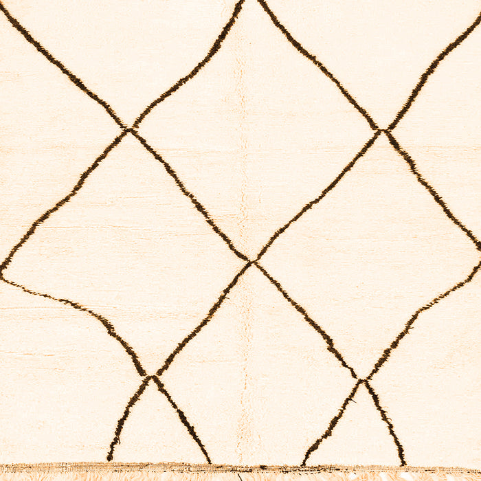 Square Solid Orange Modern Rug, abs3061org