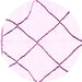 Round Solid Pink Modern Rug, abs3061pnk