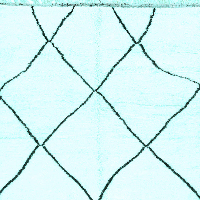 Square Solid Light Blue Modern Rug, abs3061lblu