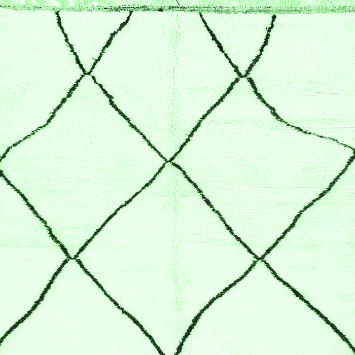 Square Solid Emerald Green Modern Rug, abs3061emgrn