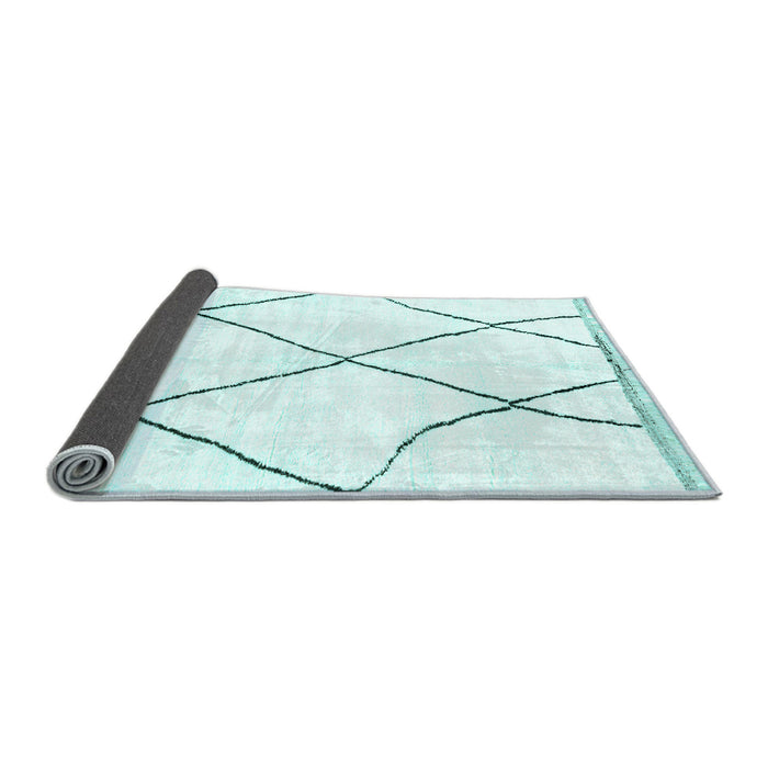 Sideview of Solid Light Blue Modern Rug, abs3061lblu