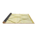 Sideview of Solid Yellow Modern Rug, abs3061yw