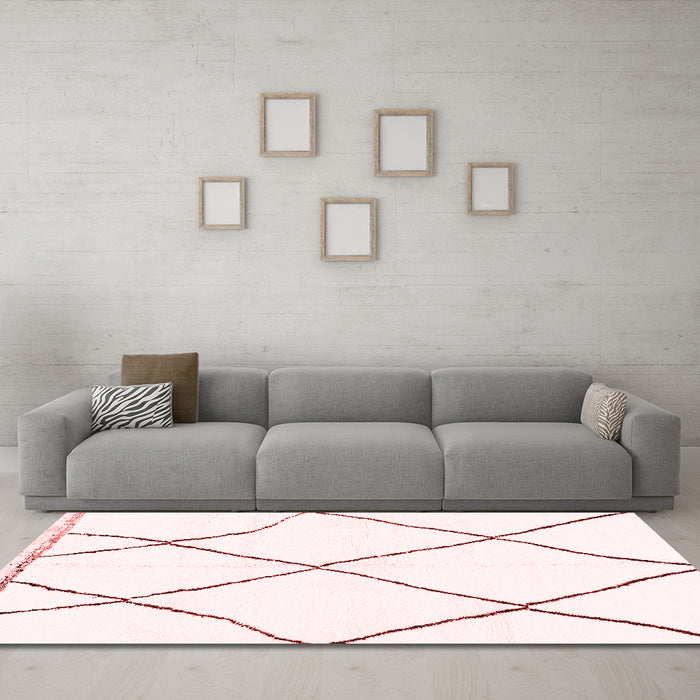 Modern Red Washable Rugs