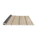 Sideview of Abstract Light Copper Gold Solid Rug, abs3062