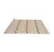 Sideview of Machine Washable Abstract Light Copper Gold Rug, wshabs3062