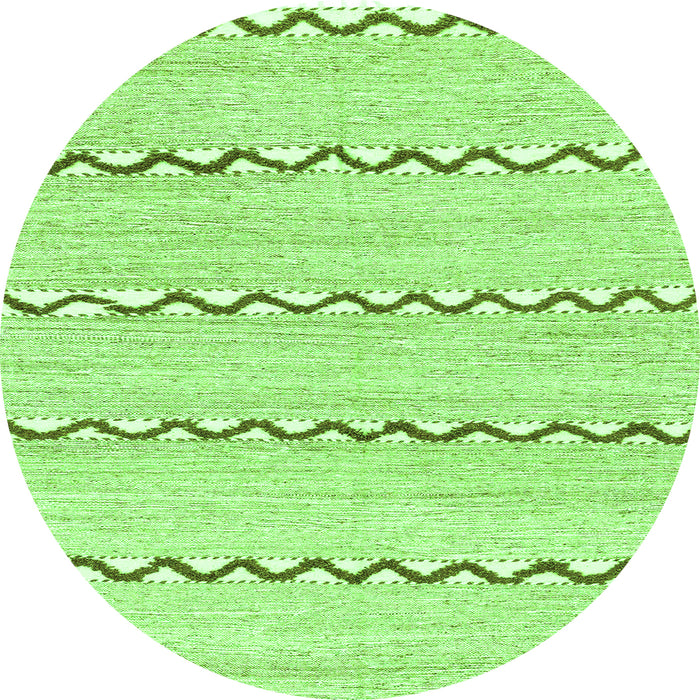 Round Solid Green Modern Rug, abs3062grn