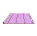 Sideview of Machine Washable Solid Purple Modern Area Rugs, wshabs3062pur