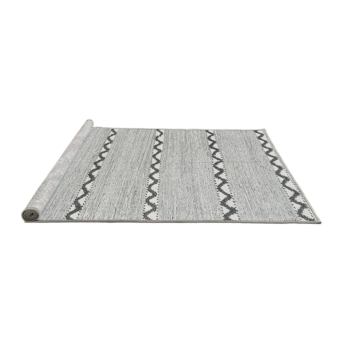 Sideview of Machine Washable Solid Gray Modern Rug, wshabs3062gry