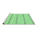 Sideview of Machine Washable Solid Emerald Green Modern Area Rugs, wshabs3062emgrn